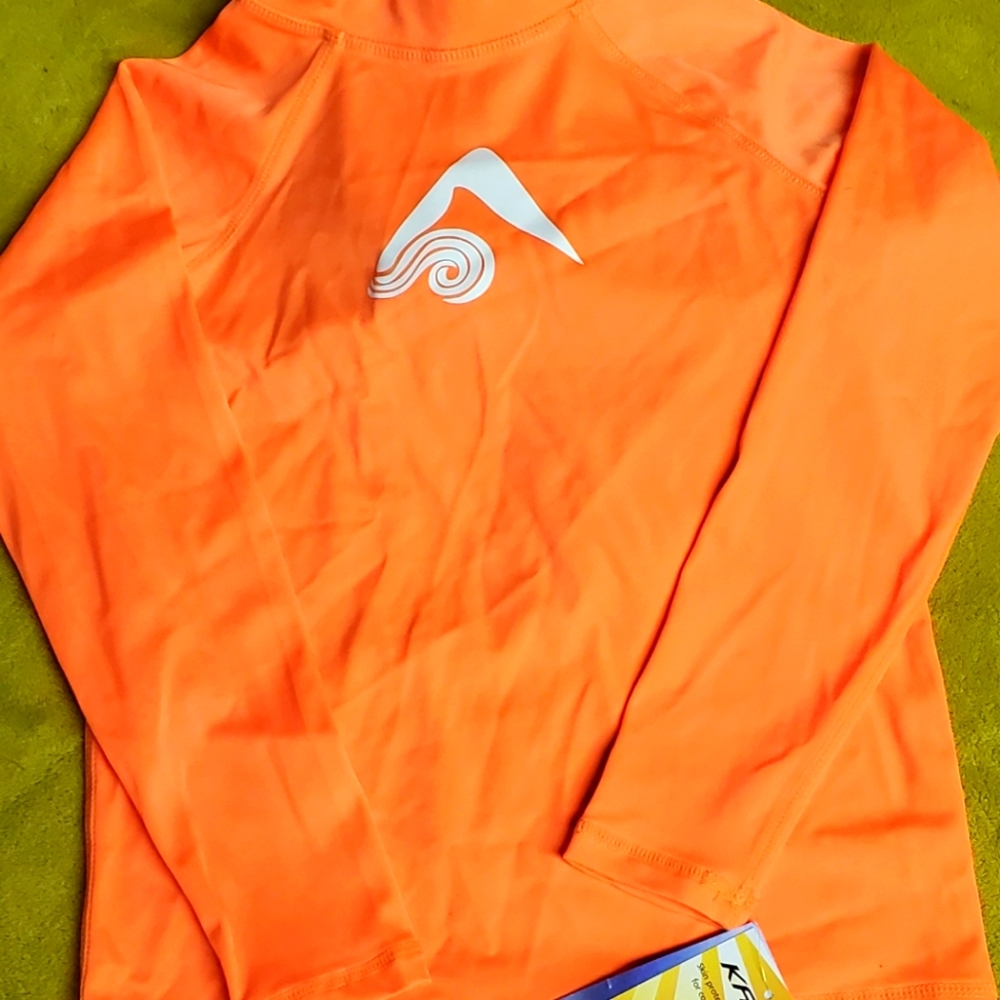 Kanu surf boys shirt. Size 10. Upf 50+. Orange